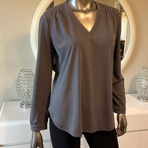 Ann Taylor Factory Dark Gray Top Size S